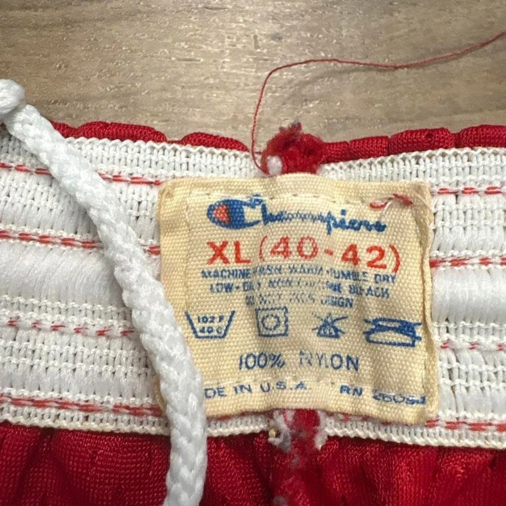 True Vintage Champion Red Basketball Shorts 